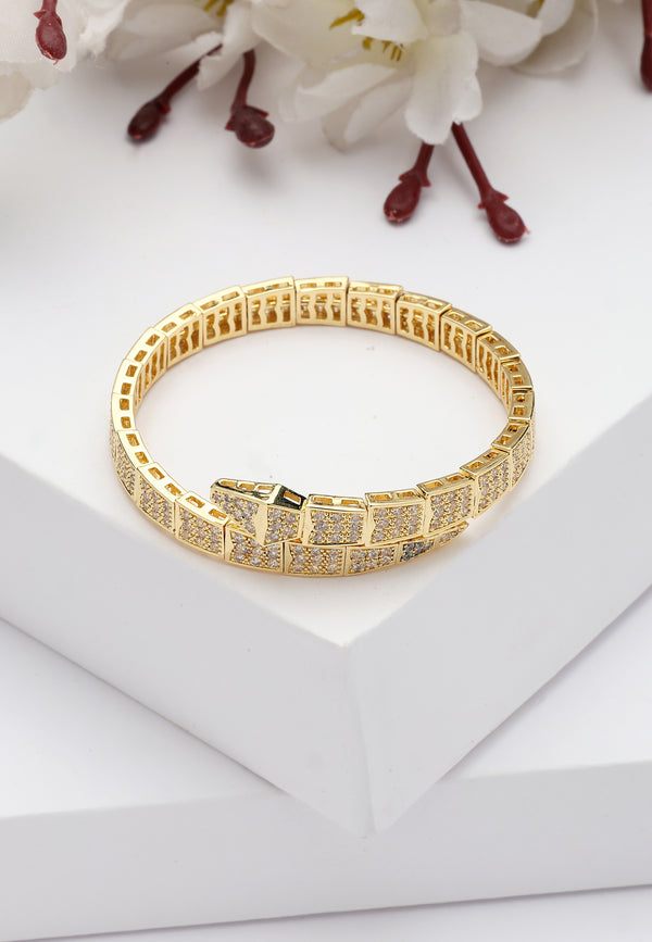 Bracelet en forme de serpent brillant Diva
