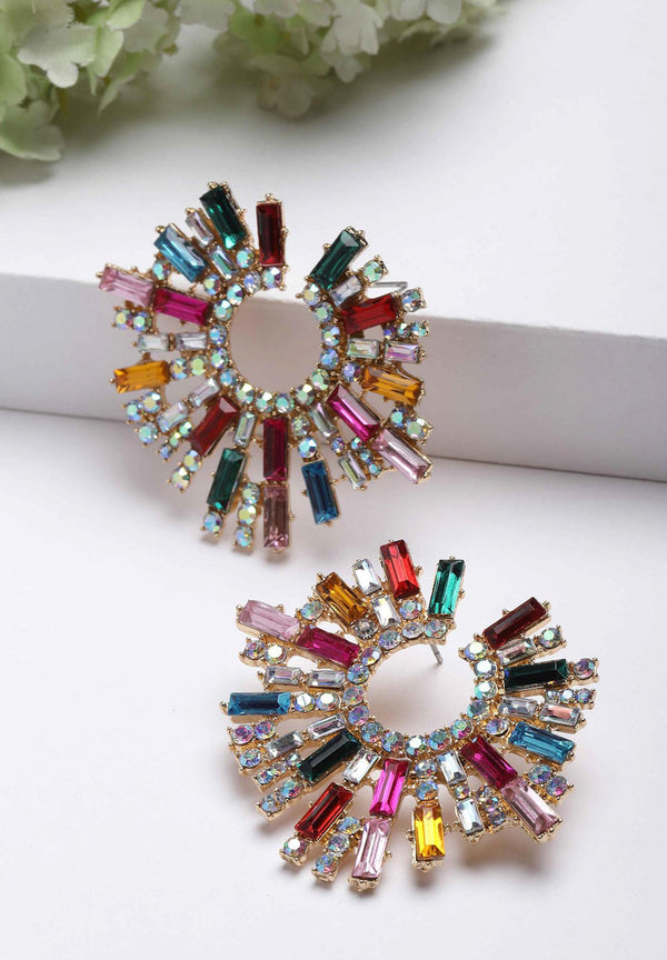 Orecchini con cristalli Sunshine multicolori