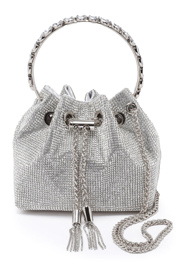 Clutch ghualainn Studded Silver Crystal