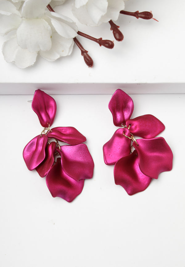 Pendientes colgantes de rosas