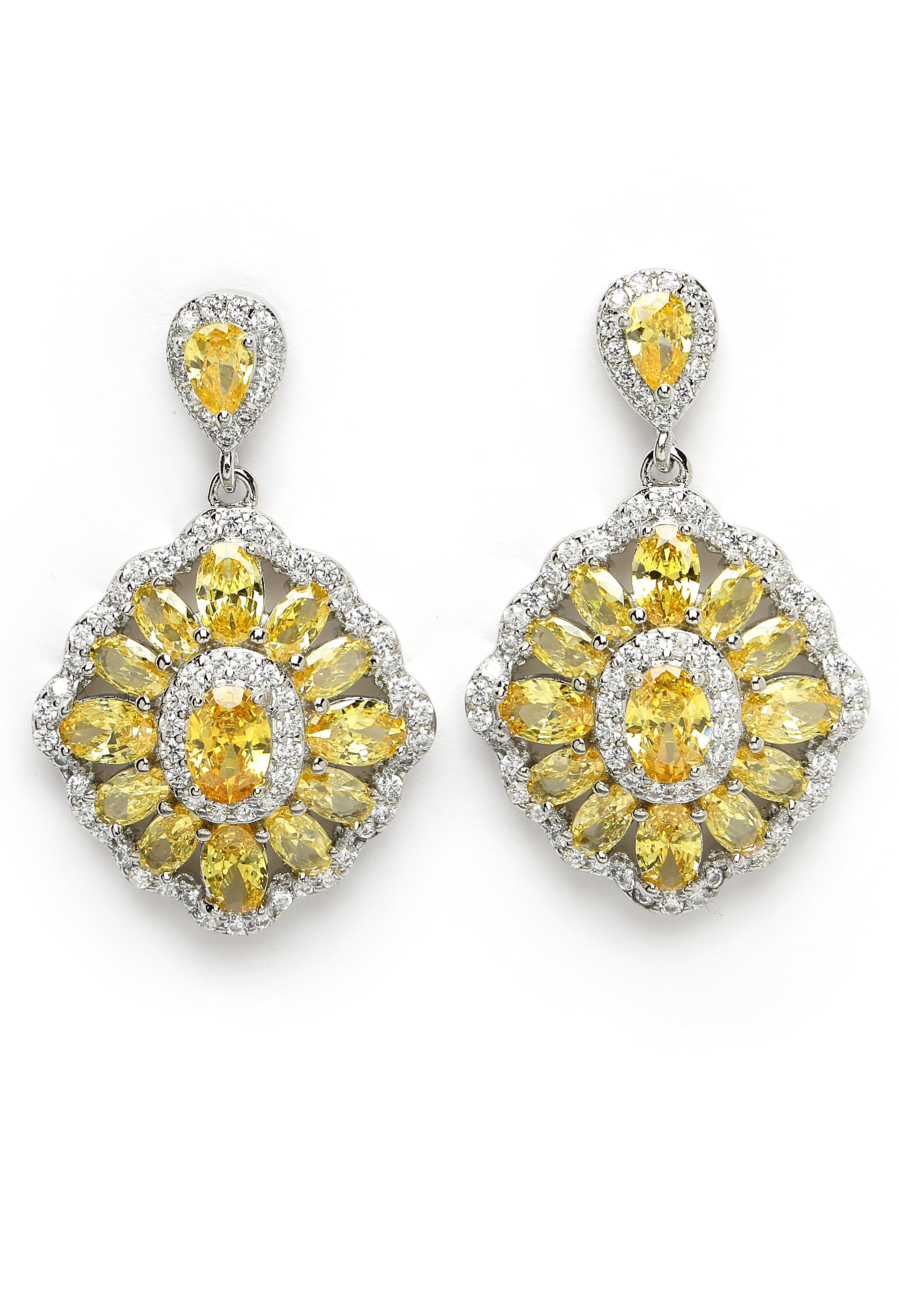 Cubic Zirconia Statement Earrings