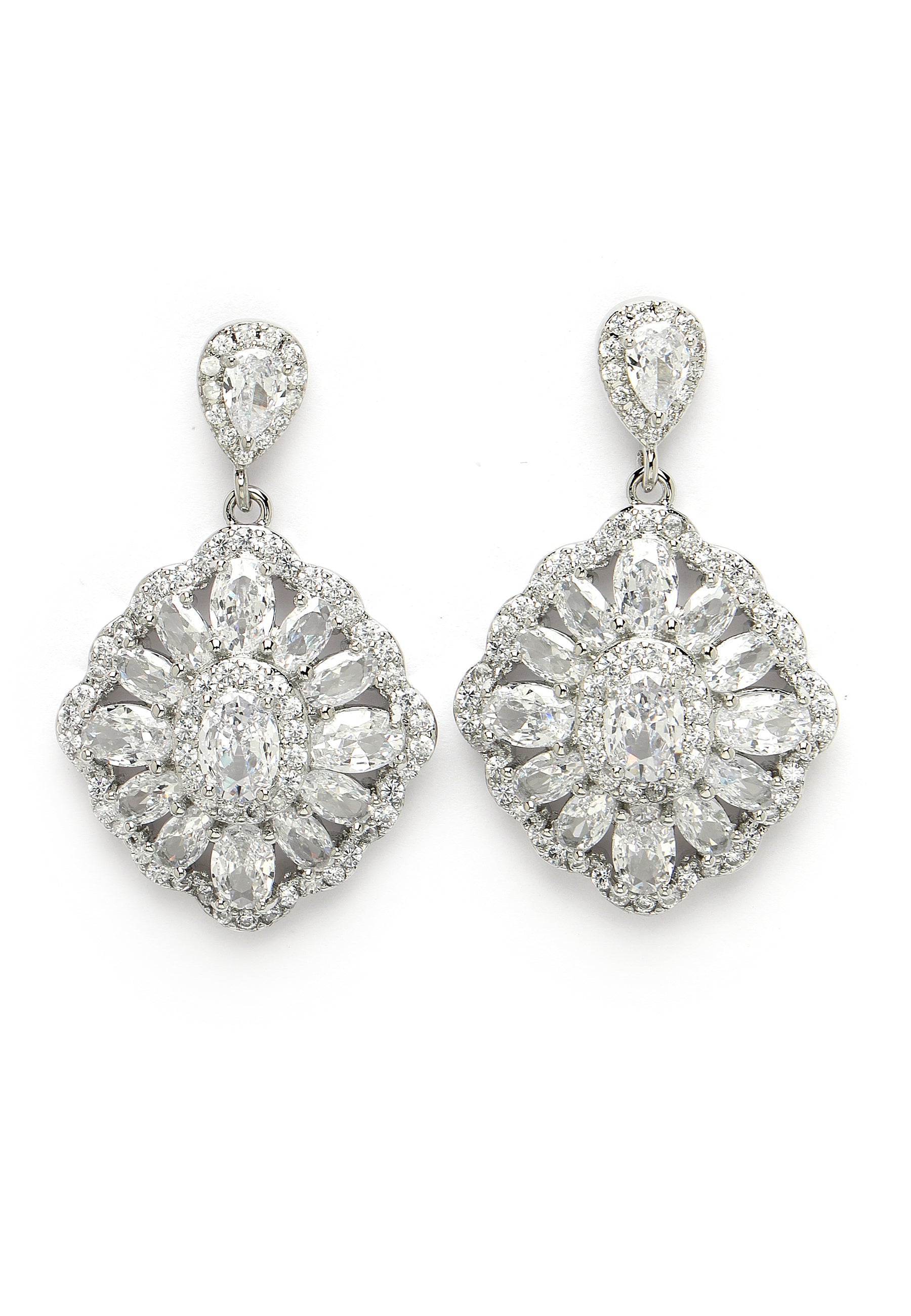 Cubic Zirconia Statement Earrings