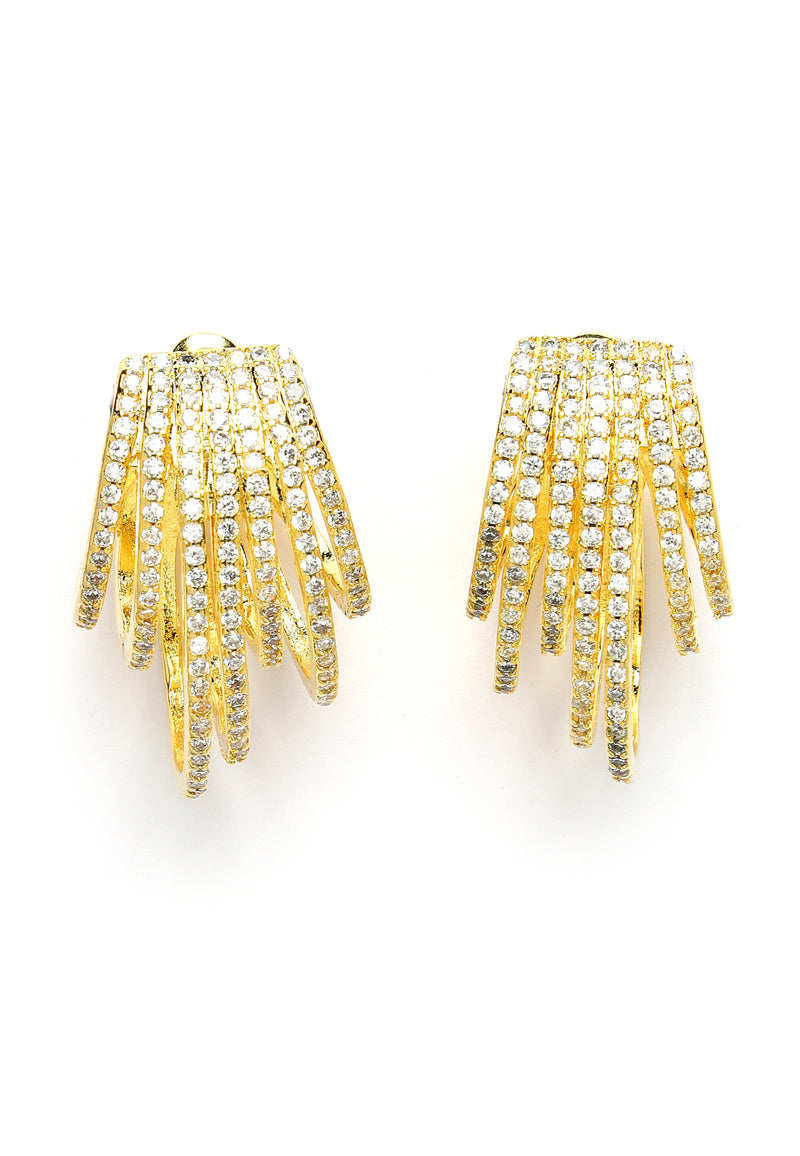 Cubic Zirkonia Fringe Stud korvakorut