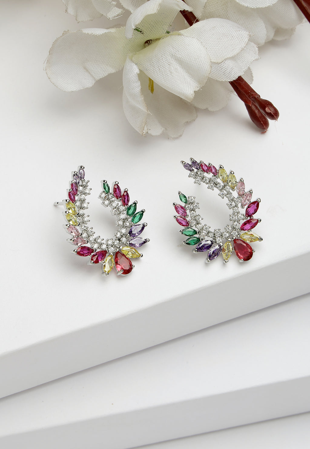 Criostail Studded Arc Earrings