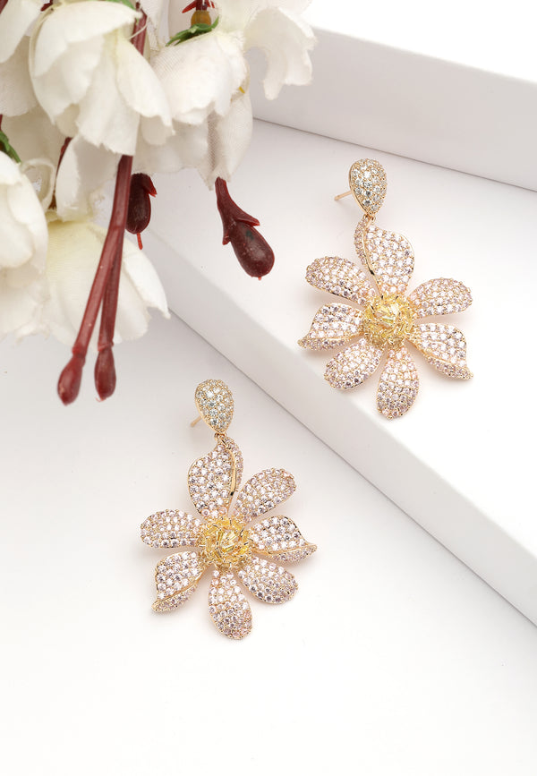 Diva Blumen Tropfenohrringe