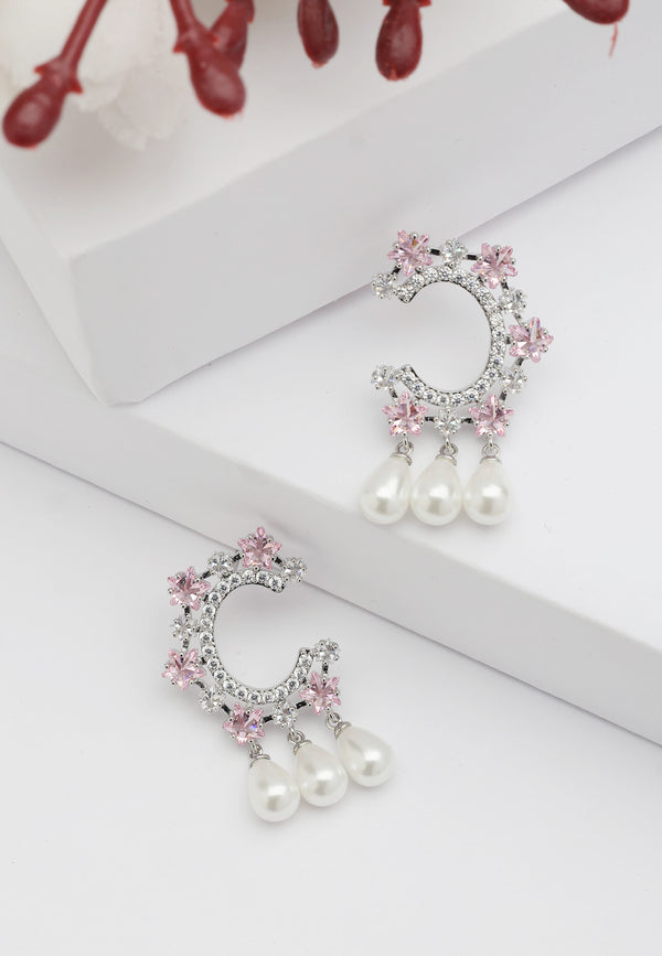 Pendientes Colgantes en Forma de C Diva