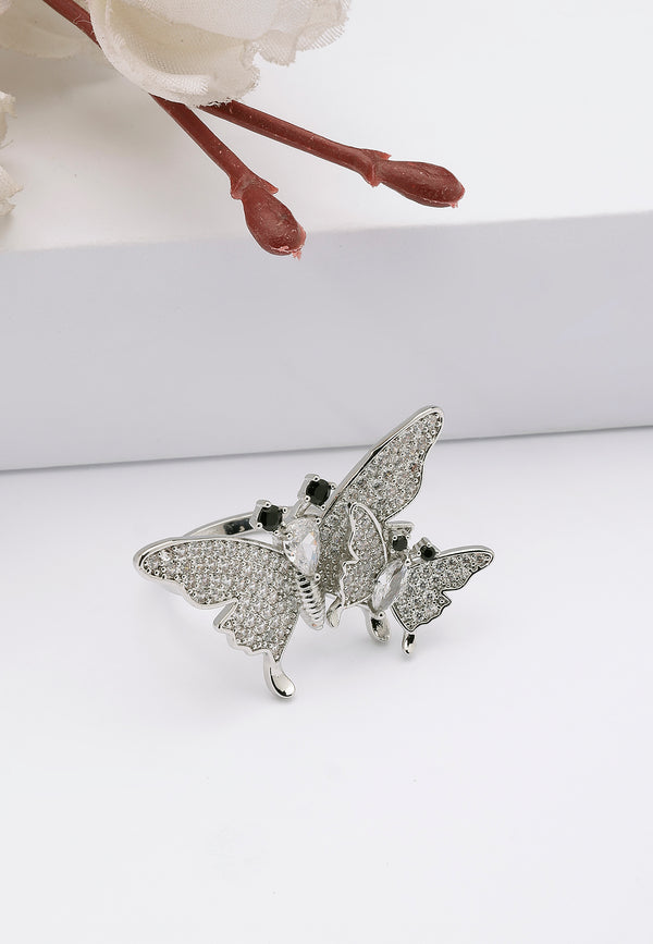 Silver Söt Flutter Ring