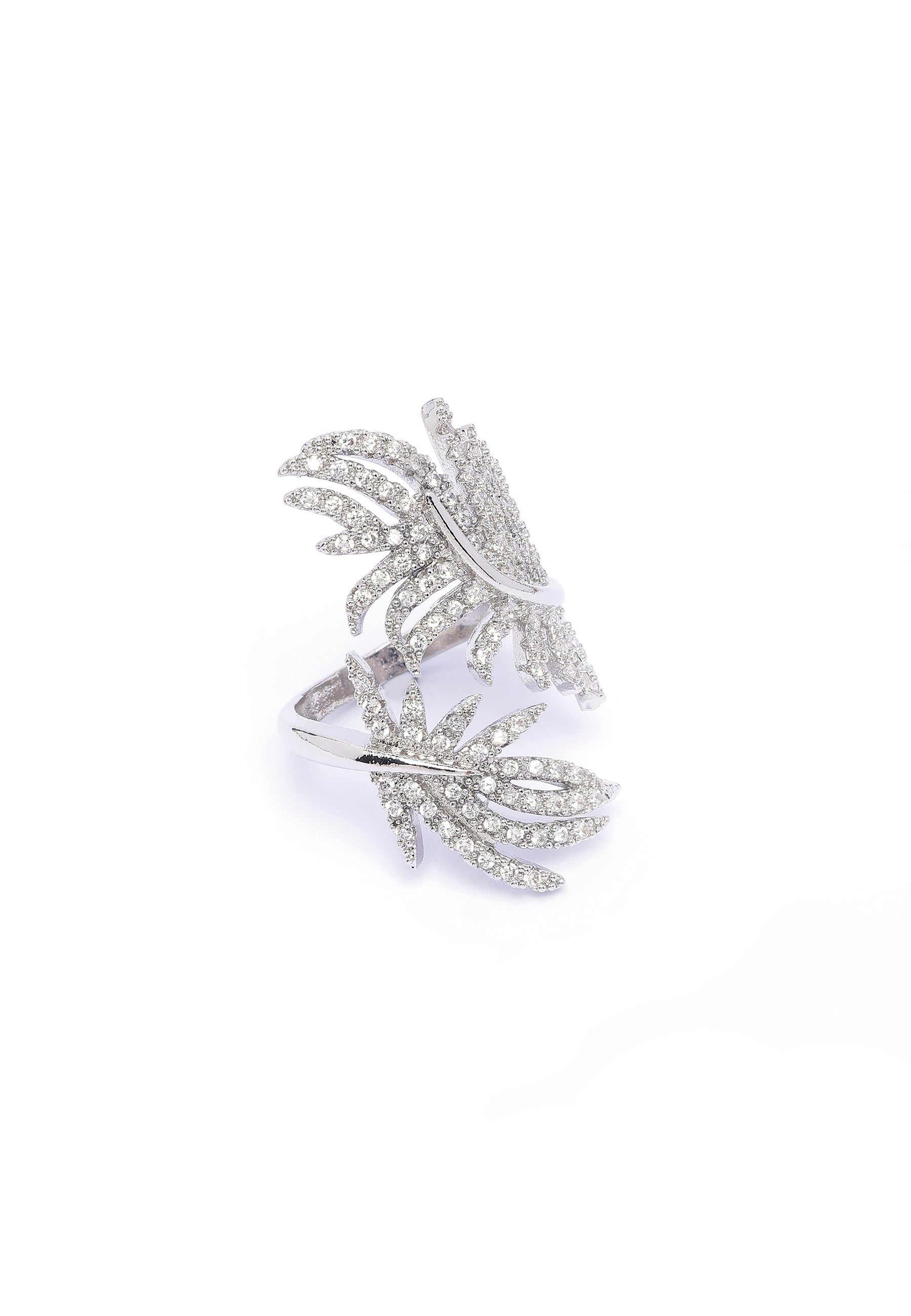 Silver Feathered Ring