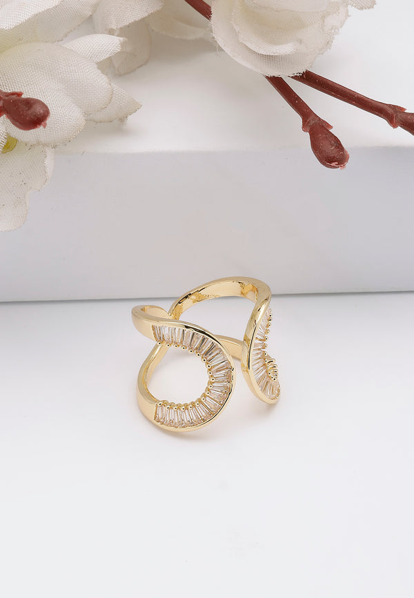 Gouden Halve Maan Glam ring