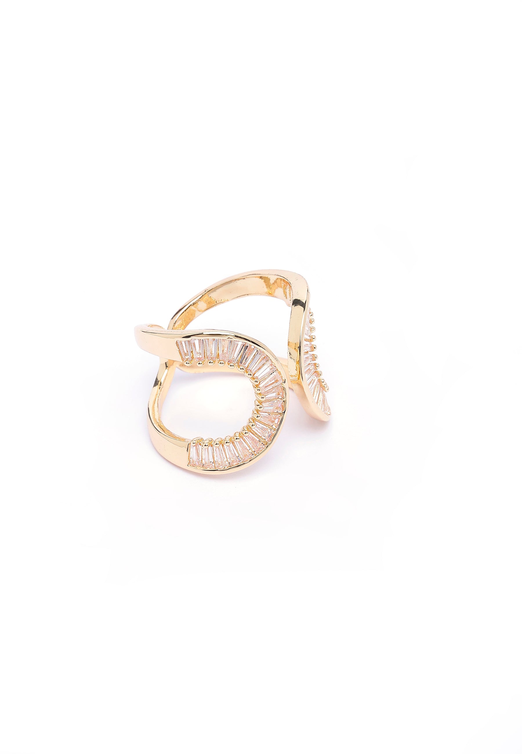 Golden Crescent Glam ring