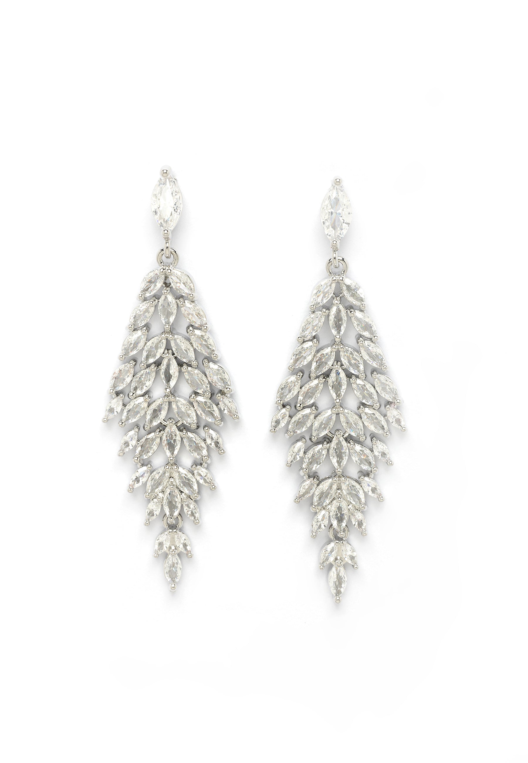 Boucles d'oreilles en goutte de rosée en diamant