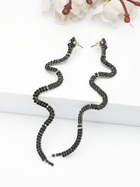 Boucles d'oreilles longues serpent élégantes