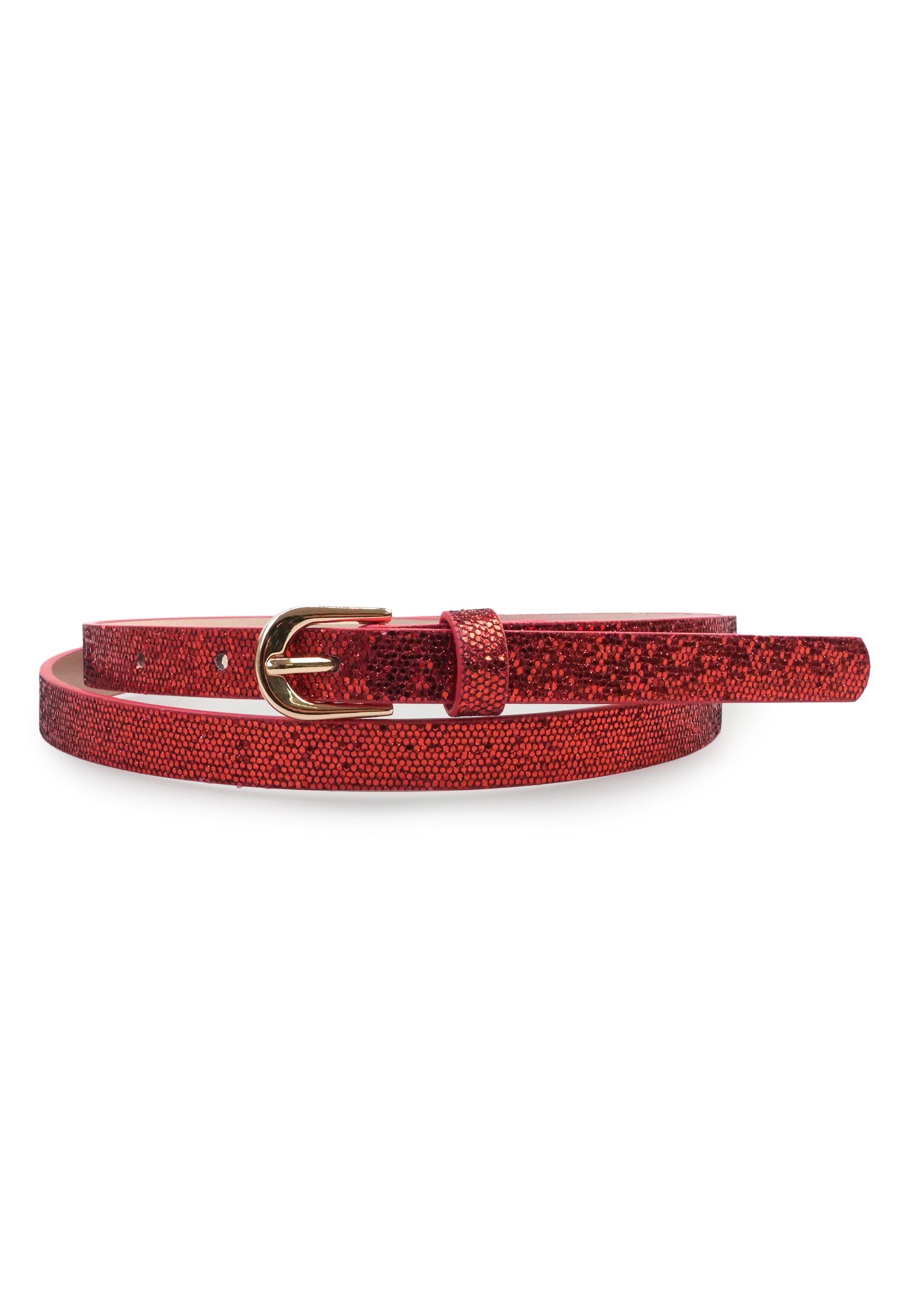 Gleaming Sleek Snake Print Belt