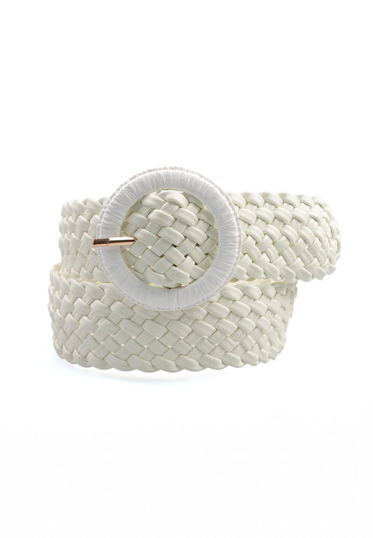 Braided Round Buckle Belt