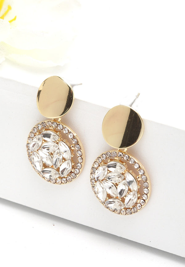 Luxe Crystal Flower Petal Studs