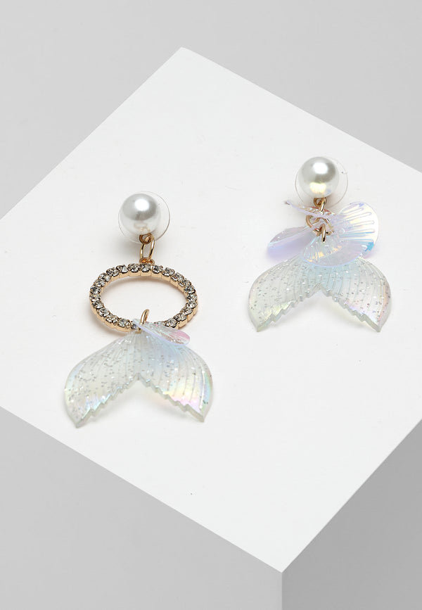 Avant-Garde Mismatched Mermaid Drop Earrings