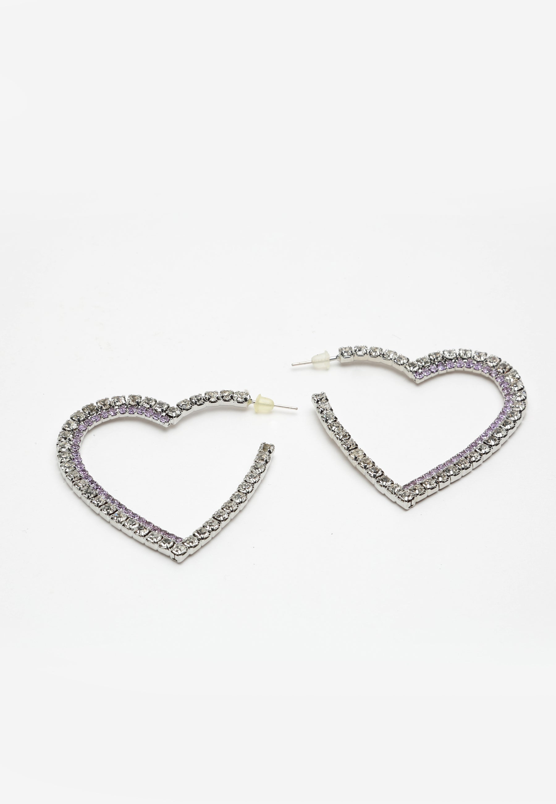 Crystals Studded Heart Earrings