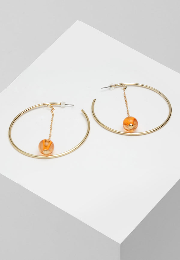 Crystals Sleek Hoop Earrings