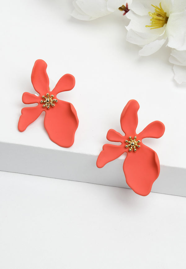 Boucles d'oreilles clous florales