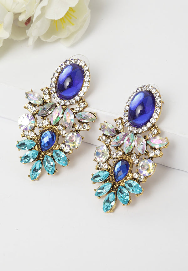 Blue Crystal Earrings