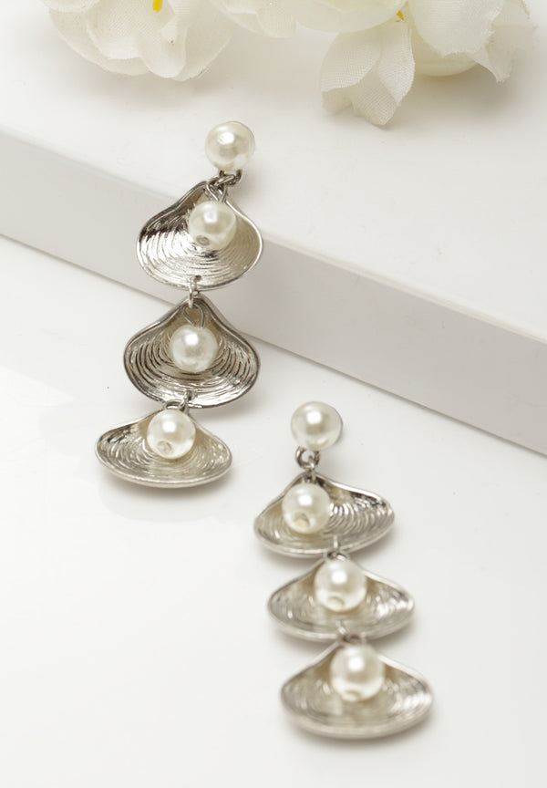 Statement Sea Shell Conch Teardrop Earrings